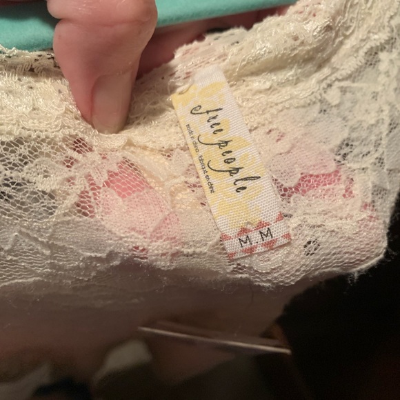 NWT FREE PEOPLE Lovely in Lace Bodycon Dress Cream - M - Picture 9 of 10